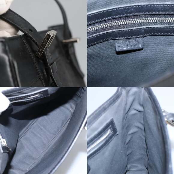 CELINE C Macadam Canvas Shoulder Bag Black - Picture 11 of 12